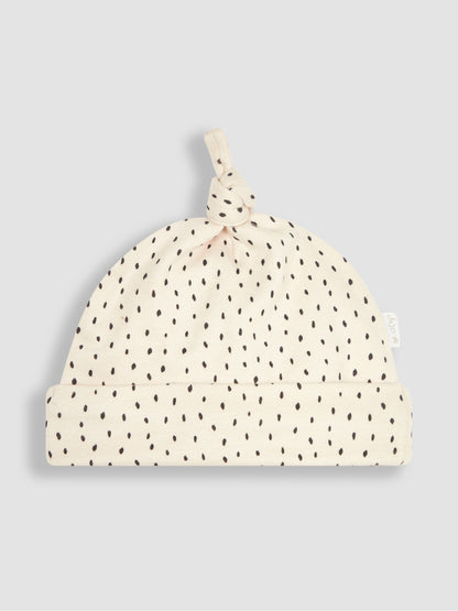 JoJo Maman Bébé Stone Spot Print Cotton Baby Hat image 1