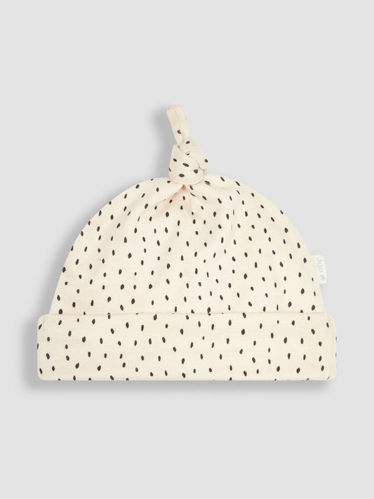 JoJo Maman Bébé Stone Spot Print Cotton Baby Hat image 1