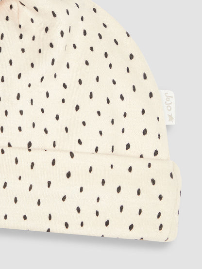 JoJo Maman Bébé Stone Spot Print Cotton Baby Hat image 3