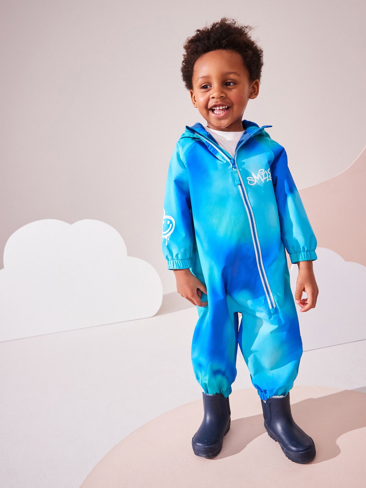 Dsiney Kidz - Blue Waterproof Fleece Lined Puddlesuit (3mths-7yrs) image 1