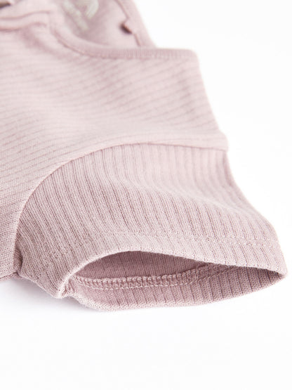 Pale Pink 3 Pack Two Way Zip Baby Romper (0mths-3yrs) image 6