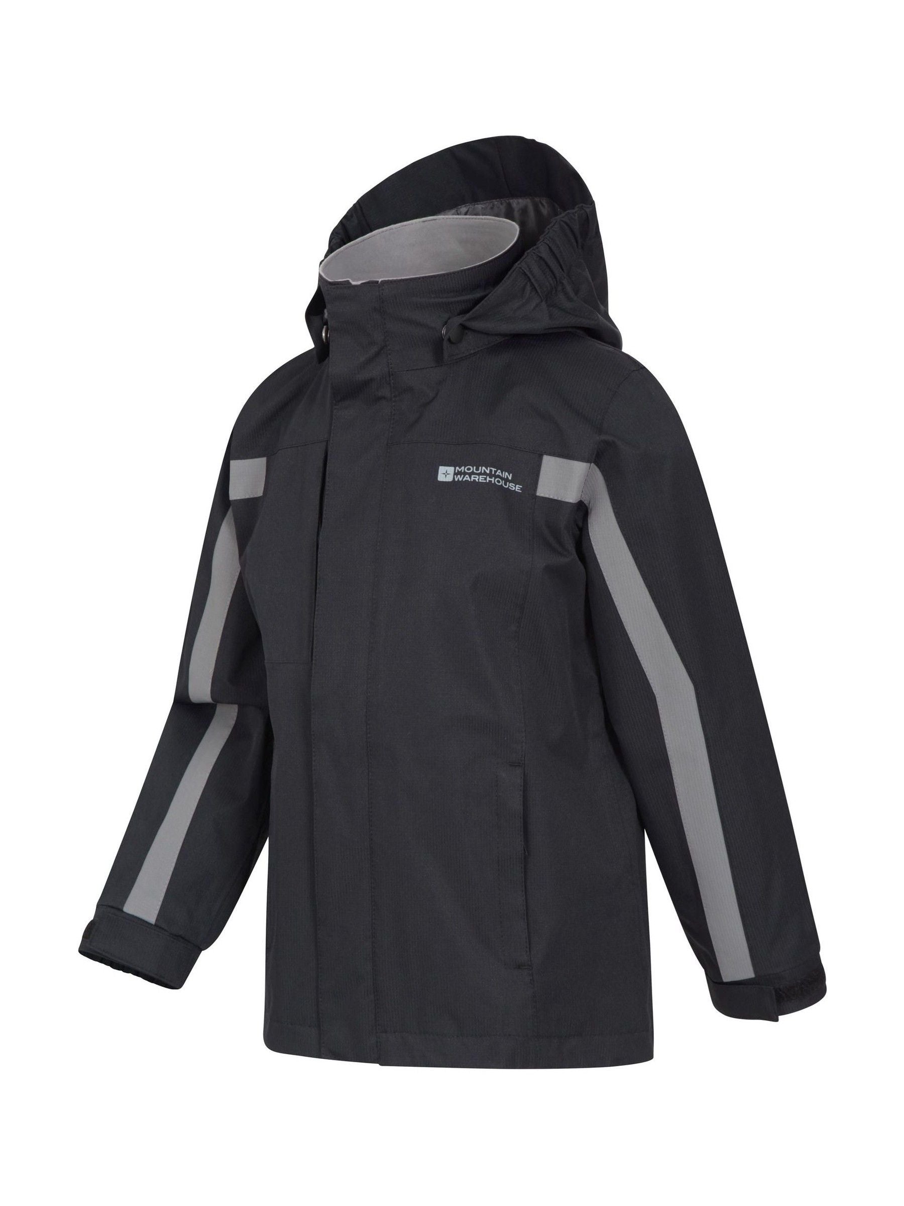 Dsiney Kidz - Mountain Warehouse Black Samson Waterproof Jacket image 5