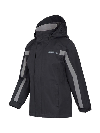 Dsiney Kidz - Mountain Warehouse Black Samson Waterproof Jacket image 5