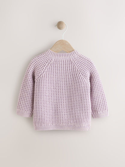 Dsiney Kidz - Purple and Apricot Flower Baby Embroidered Cardigan (0mths-2yrs) image 3