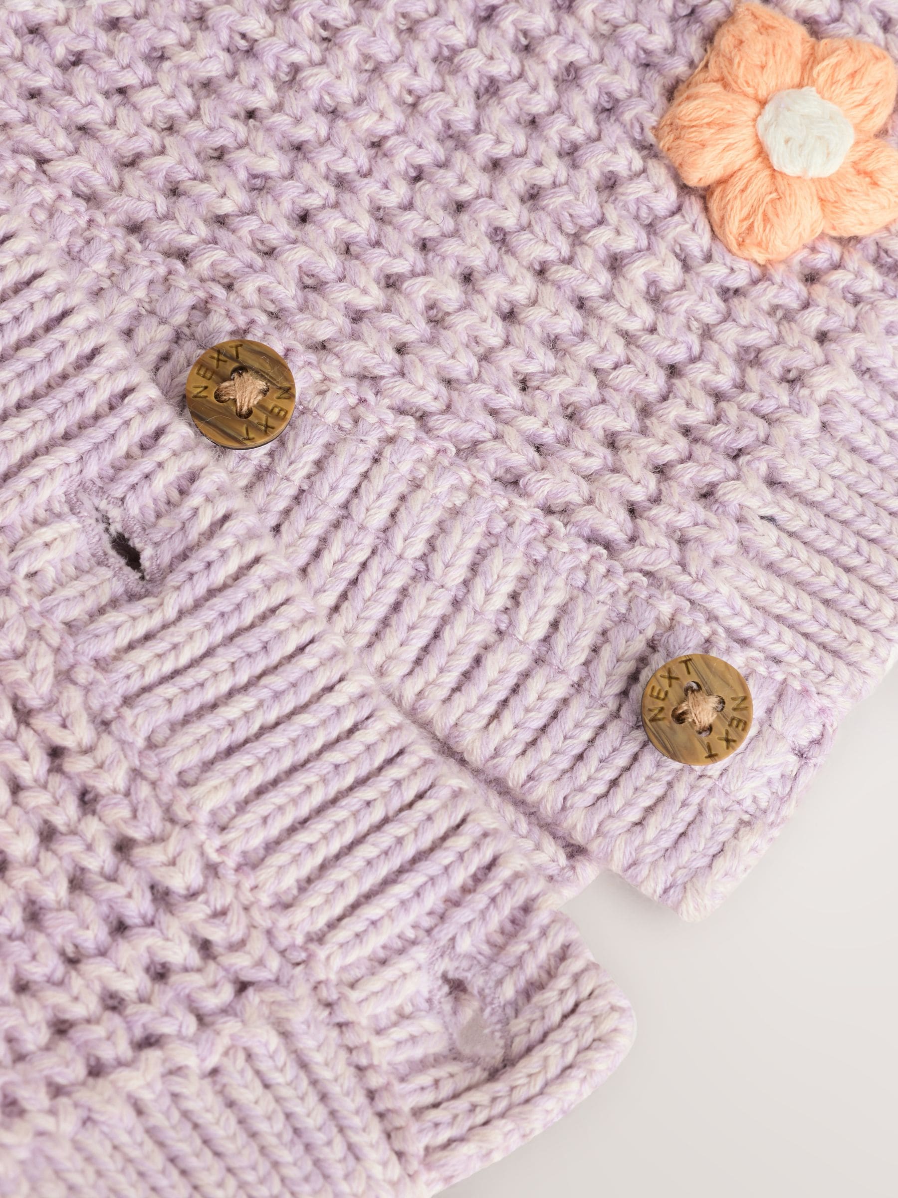Dsiney Kidz - Purple and Apricot Flower Baby Embroidered Cardigan (0mths-2yrs) image 7
