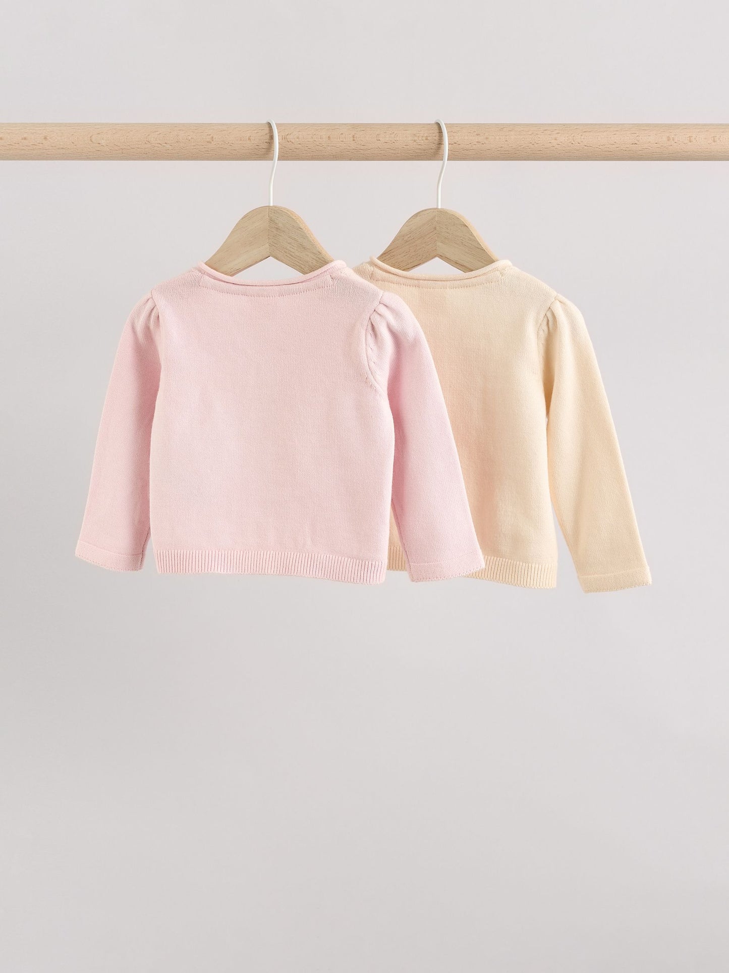 Dsiney Kidz - Pink/Neutral 100% Cotton Cardigans 2 Pack (0mths-3yrs) image 3