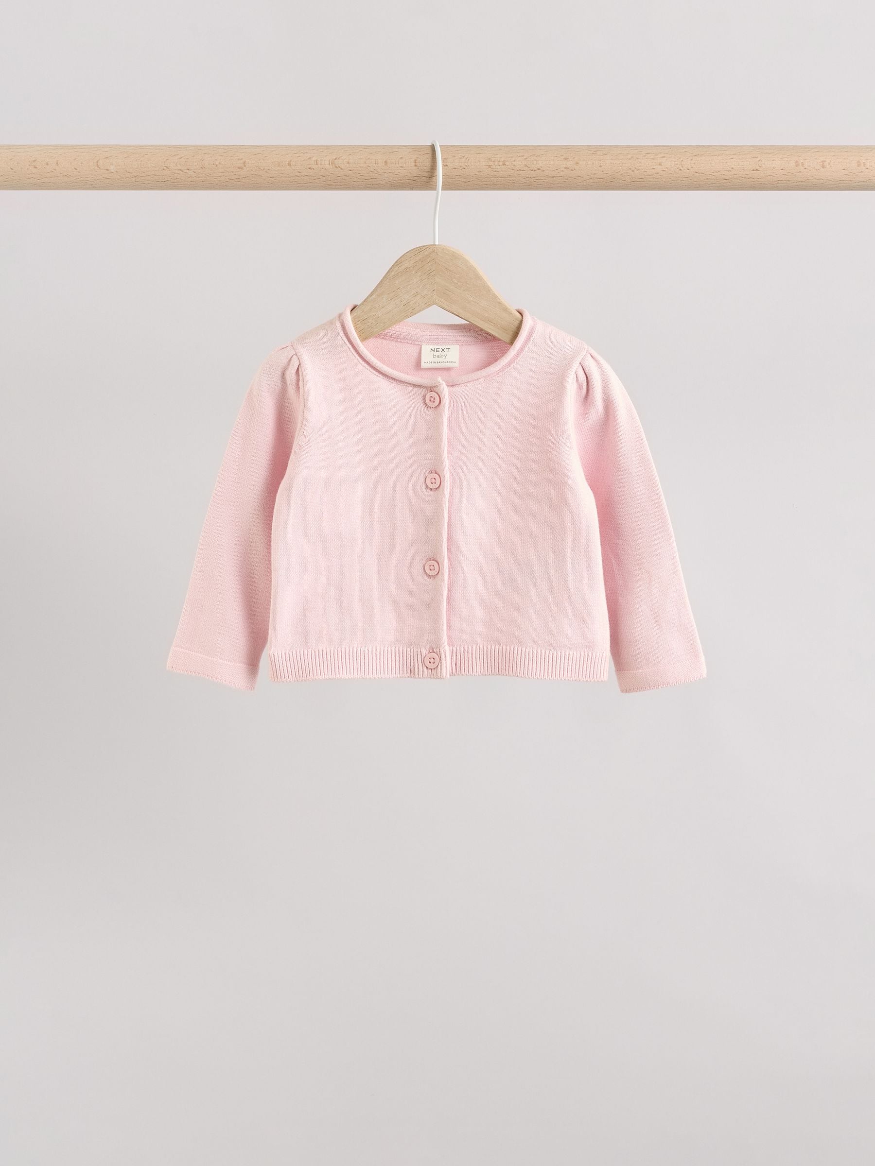 Dsiney Kidz - Pink/Neutral 100% Cotton Cardigans 2 Pack (0mths-3yrs) image 4