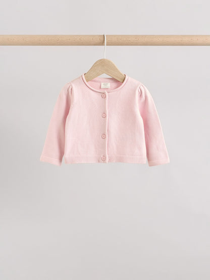 Dsiney Kidz - Pink/Neutral 100% Cotton Cardigans 2 Pack (0mths-3yrs) image 4