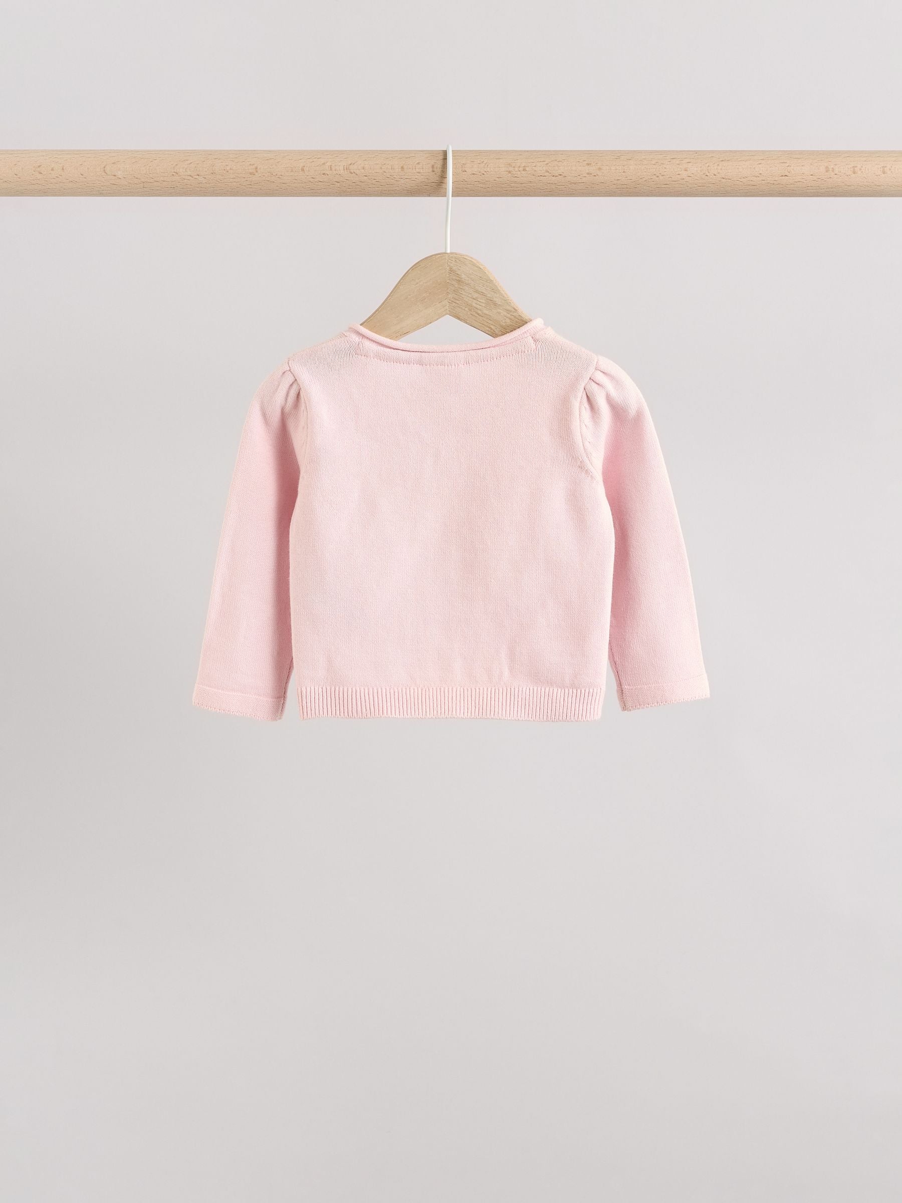 Dsiney Kidz - Pink/Neutral 100% Cotton Cardigans 2 Pack (0mths-3yrs) image 5