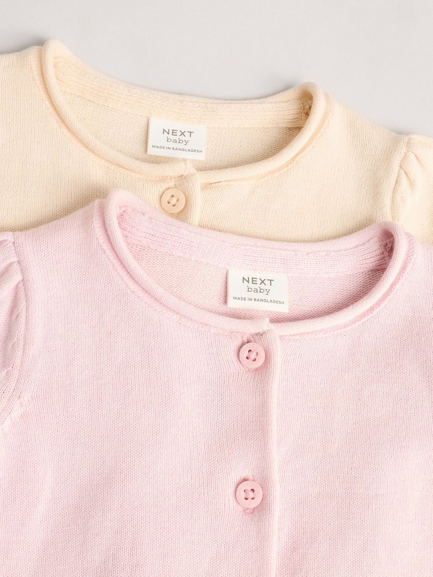 Dsiney Kidz - Pink/Neutral 100% Cotton Cardigans 2 Pack (0mths-3yrs) image 8