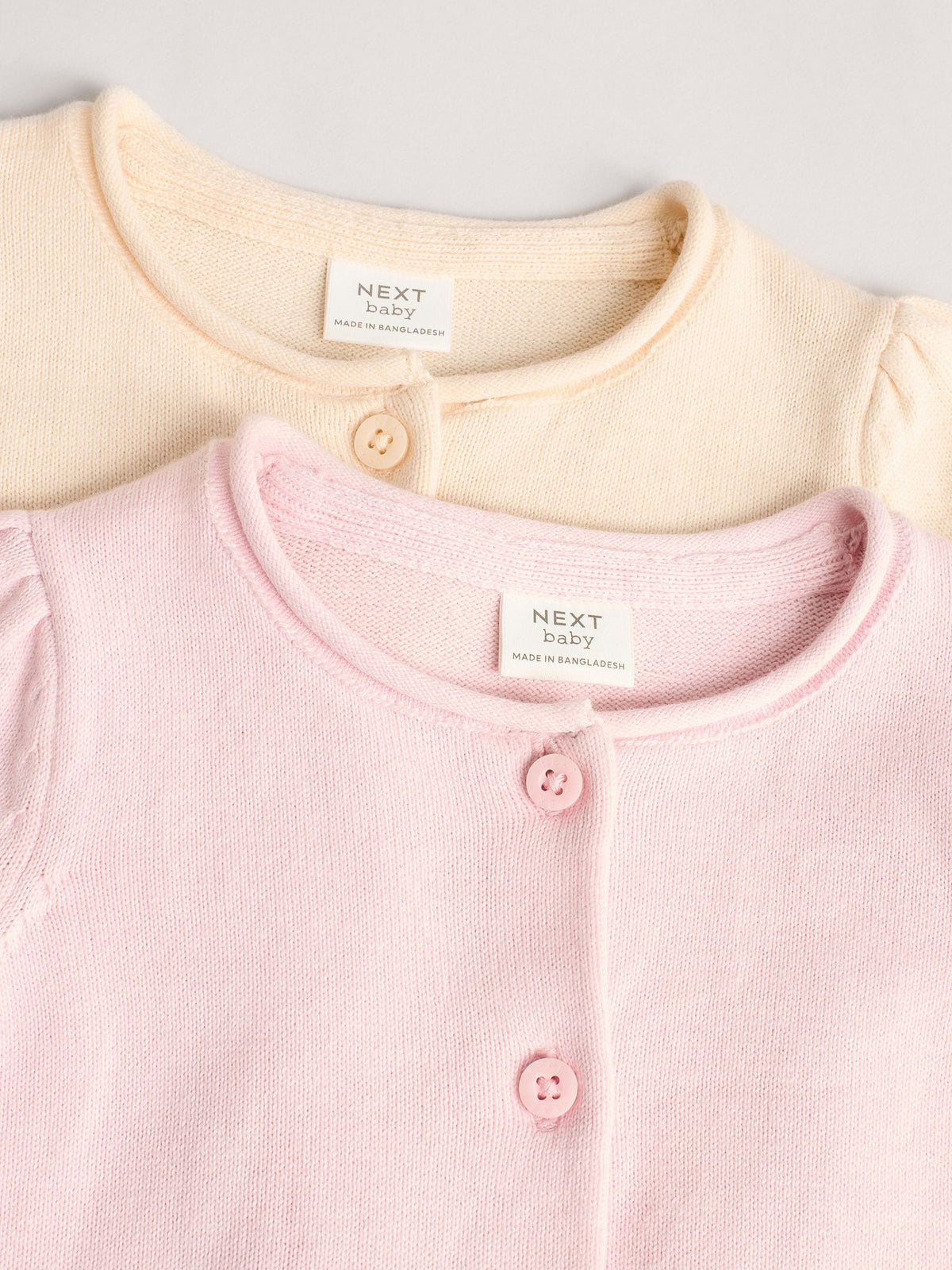 Dsiney Kidz - Pink/Neutral 100% Cotton Cardigans 2 Pack (0mths-3yrs) image 8