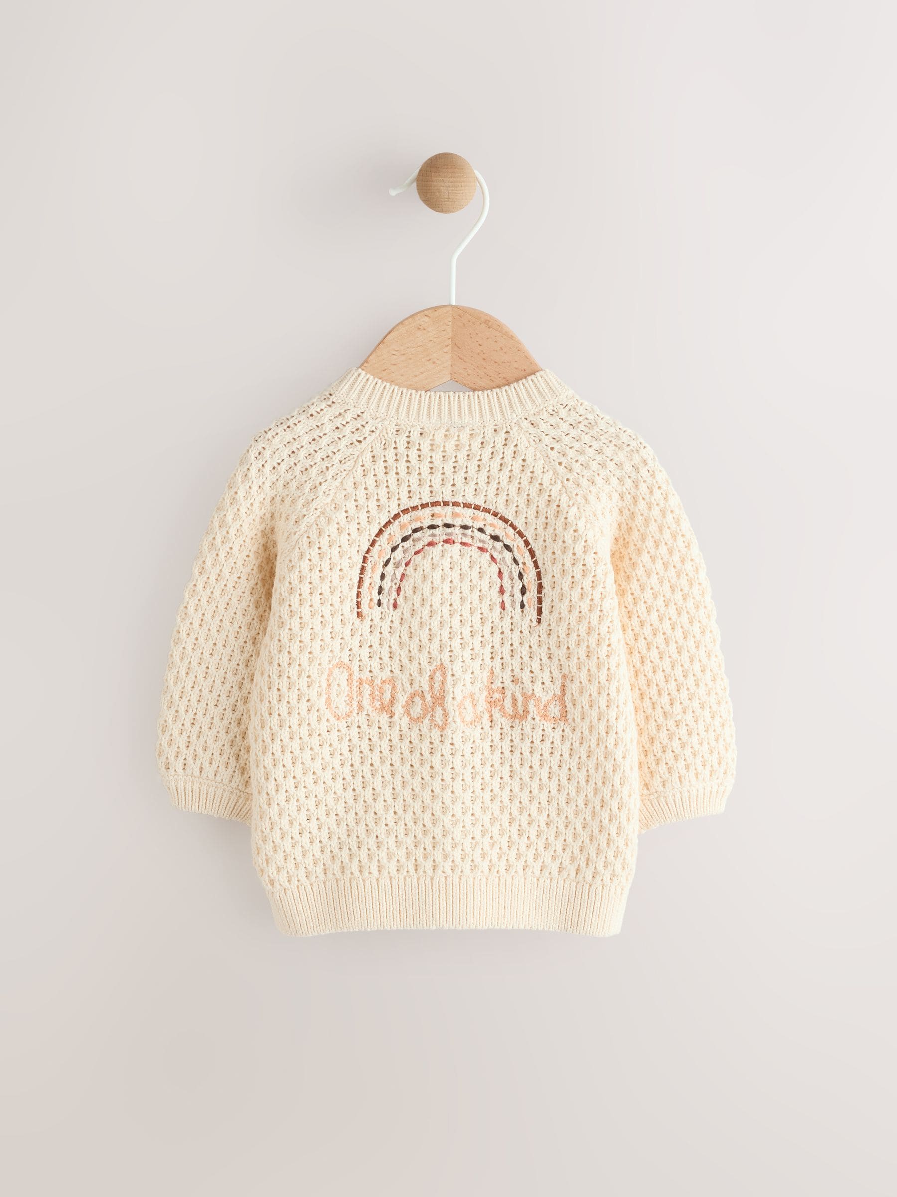 Dsiney Kidz - Ecru Knitted Embroidered Cardigan (0mths-2yrs) image 1