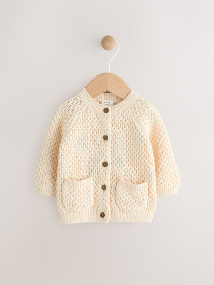 Dsiney Kidz - Ecru Knitted Embroidered Cardigan (0mths-2yrs) image 2