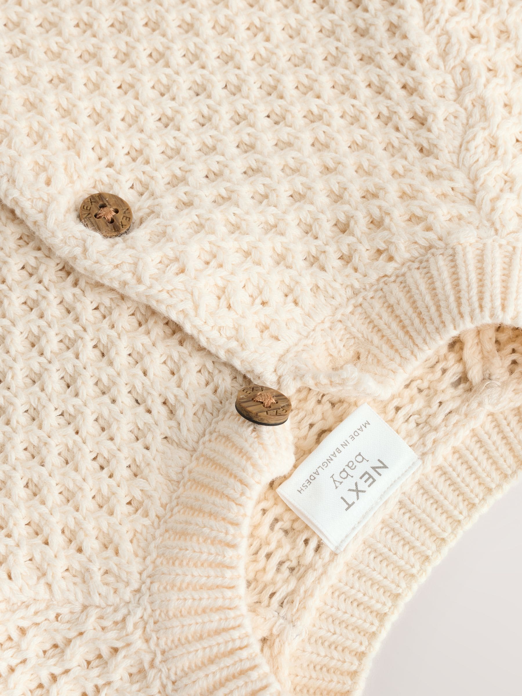 Dsiney Kidz - Ecru Knitted Embroidered Cardigan (0mths-2yrs) image 4