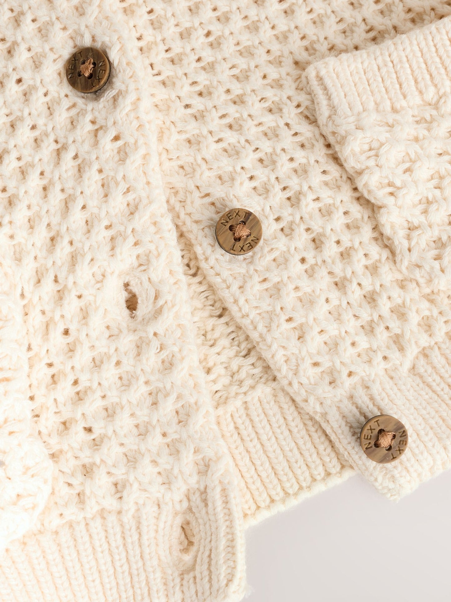 Dsiney Kidz - Ecru Knitted Embroidered Cardigan (0mths-2yrs) image 5