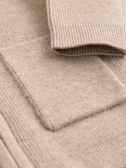 Tan Brown Zip front knitted Shacket (0mths-2yrs) - image 5