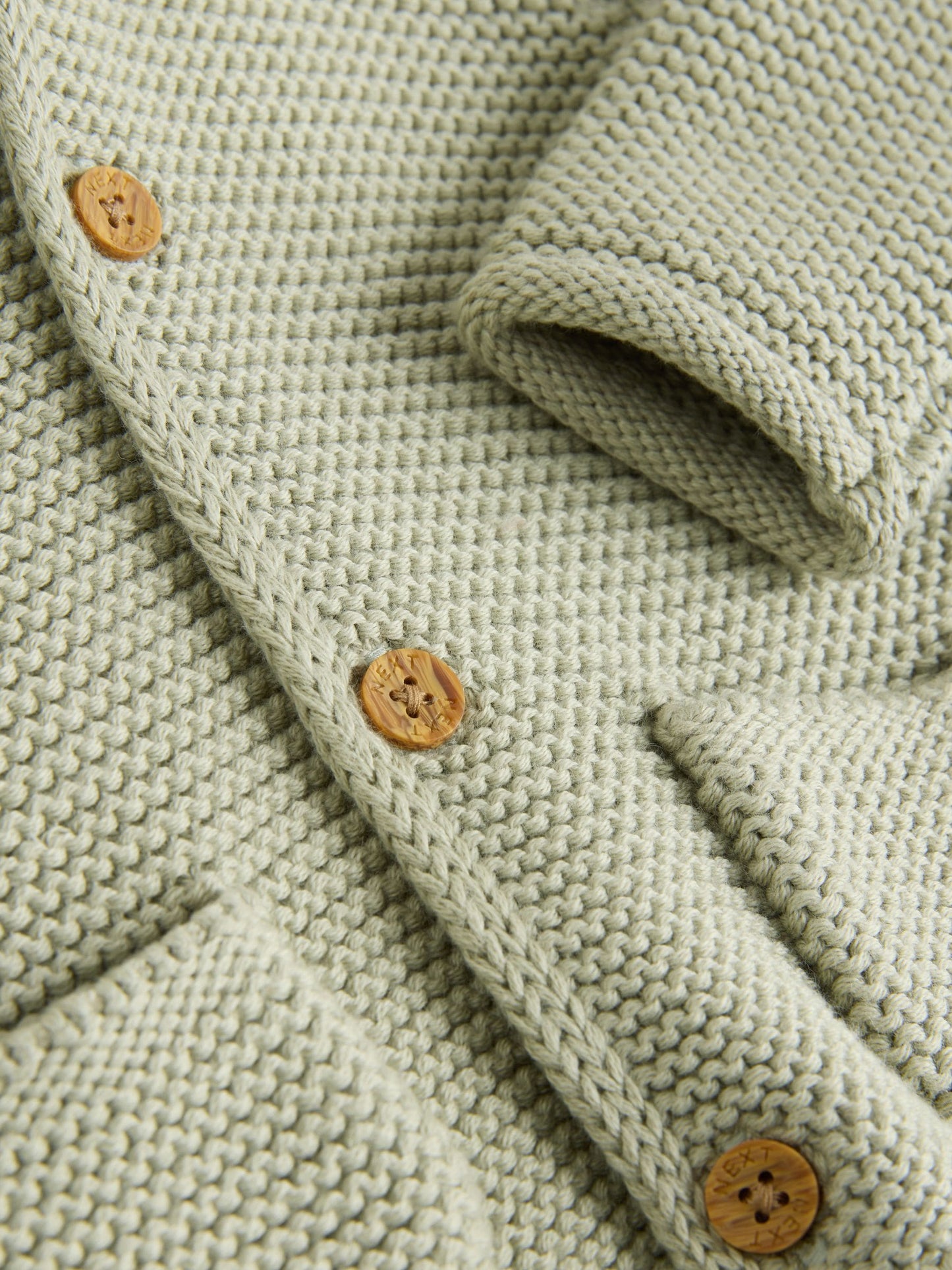 Sage Green Knitted Baby Cardigan (0mths-2yrs)