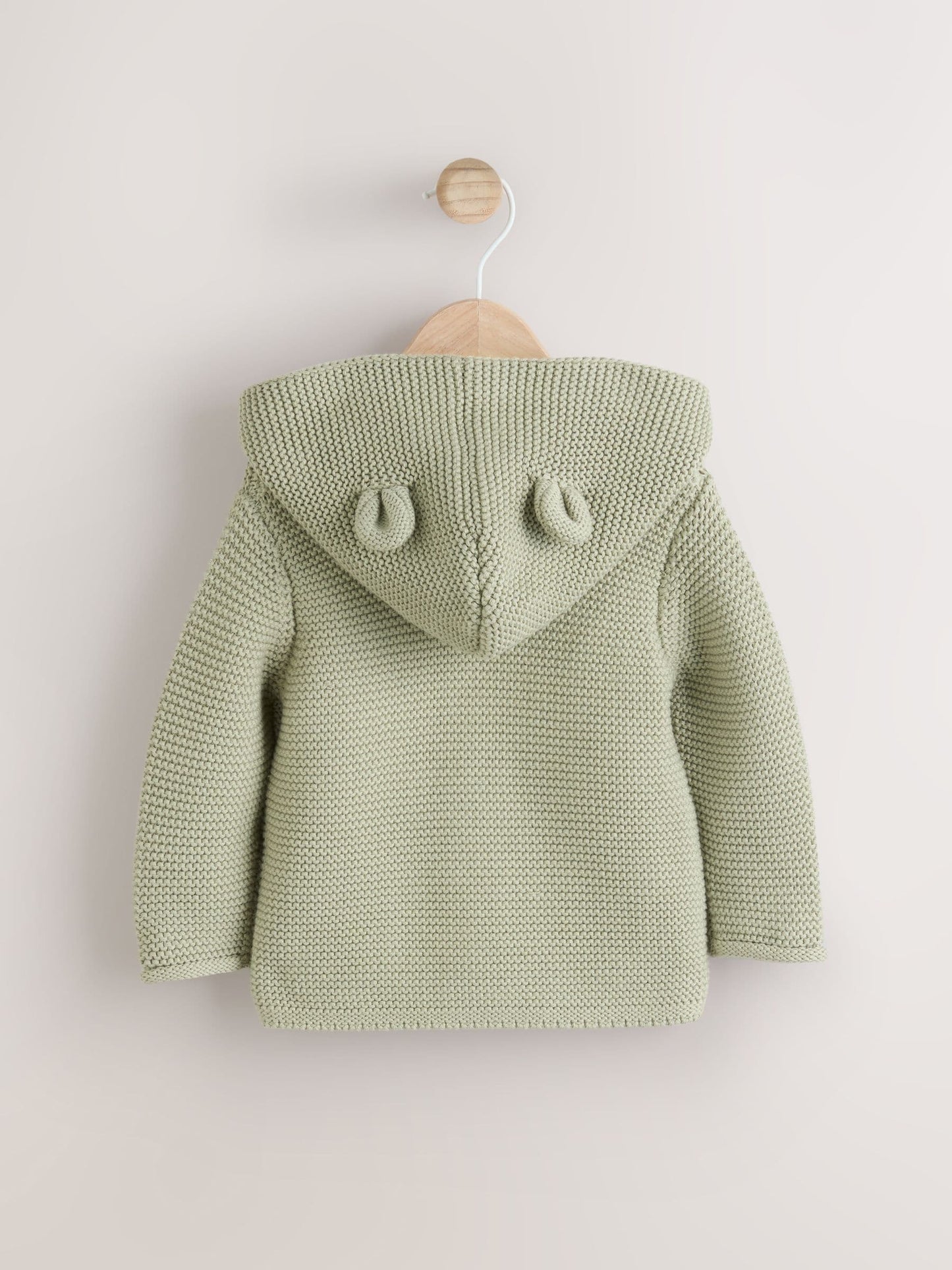 Sage Green Knitted Baby Cardigan (0mths-2yrs)