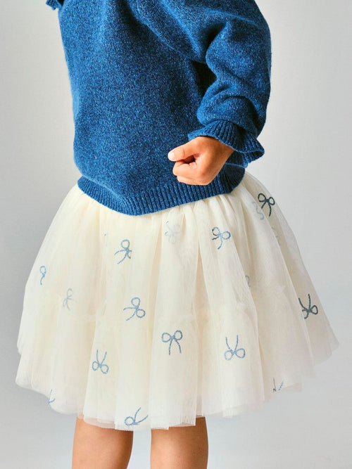 Dsiney Kidz - Name It White Bow Printed Tulle Skirt image 1