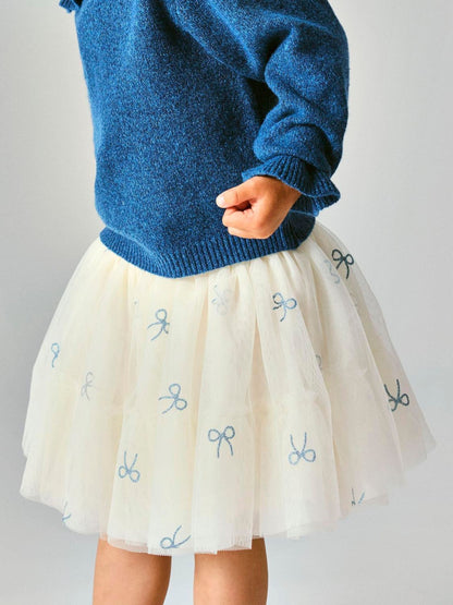 Dsiney Kidz - Name It White Bow Printed Tulle Skirt image 1
