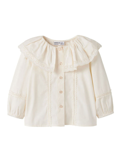 Dsiney Kidz - Name It White Collared Cotton Poplin Blouse image 3