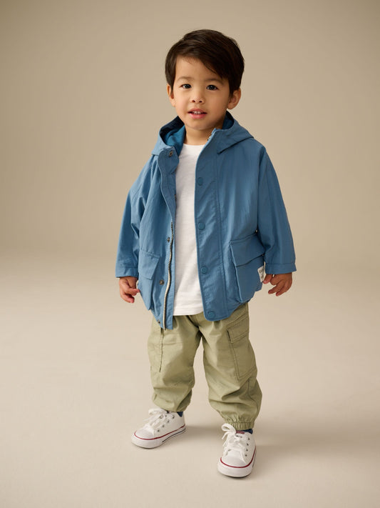 Light Blue Shower Resistant Anorak Jacket (3mths-7yrs)