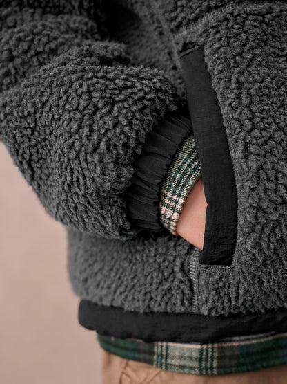 Dsiney Kidz - Superdry Black Borg Zip Through Jacket image 5