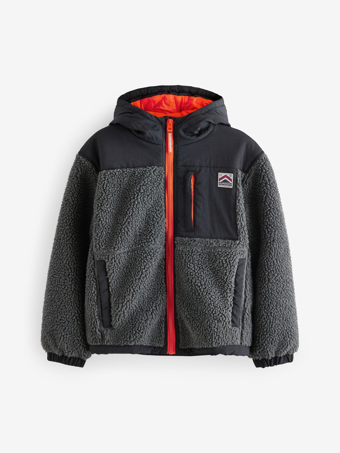 Dsiney Kidz - Superdry Black Borg Zip Through Jacket image 7