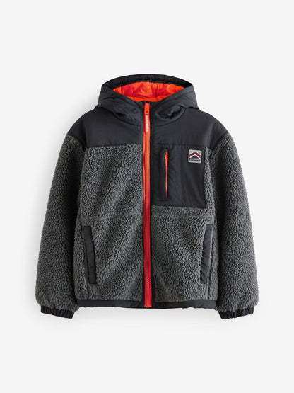 Dsiney Kidz - Superdry Black Borg Zip Through Jacket image 7