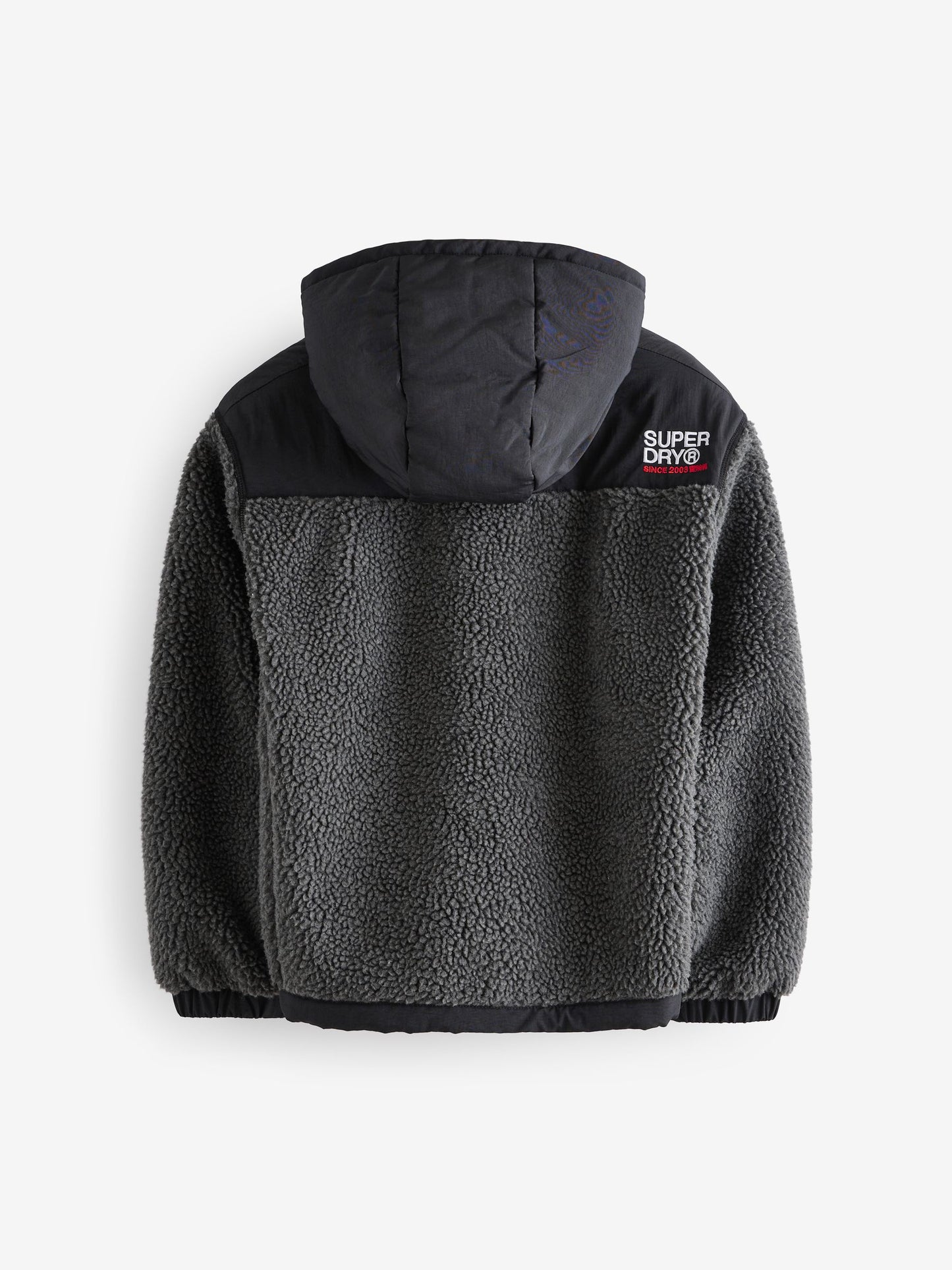 Dsiney Kidz - Superdry Black Borg Zip Through Jacket image 8