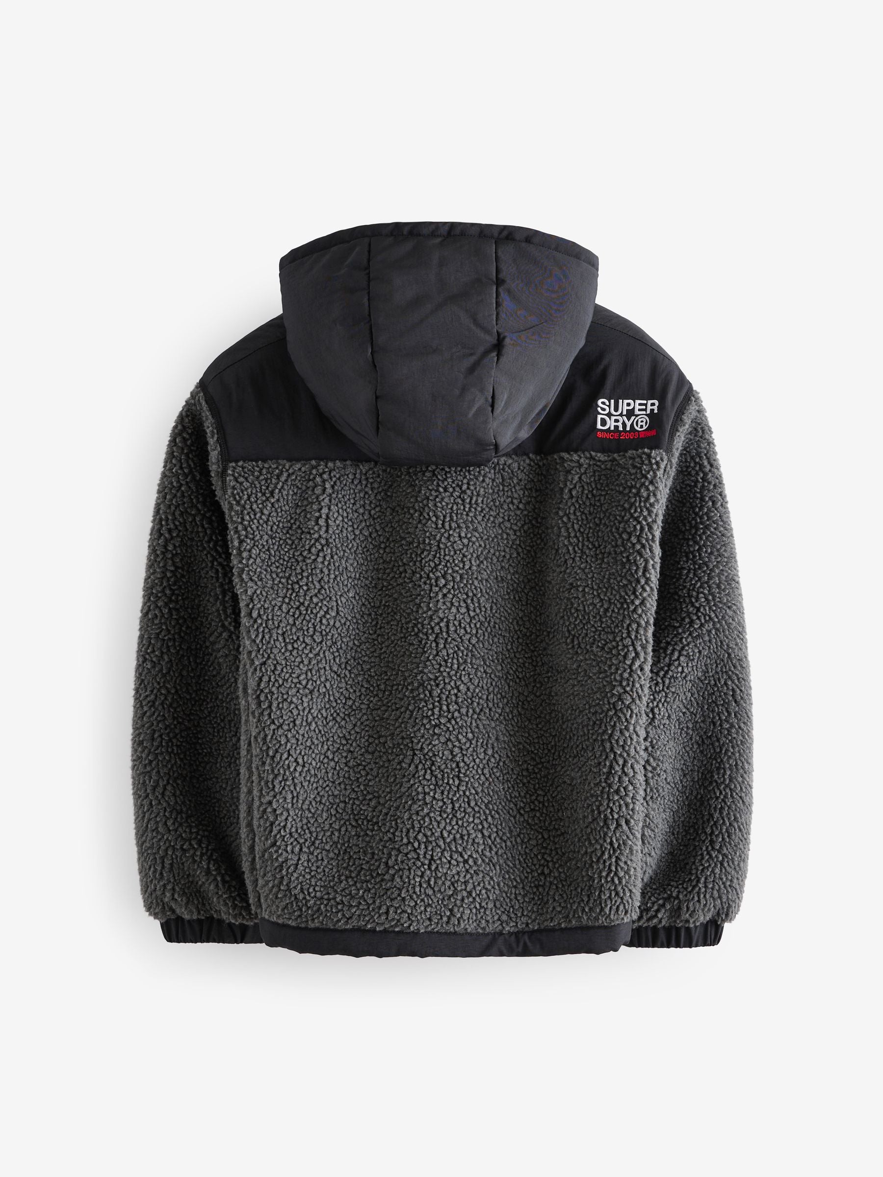 Dsiney Kidz - Superdry Black Borg Zip Through Jacket image 8