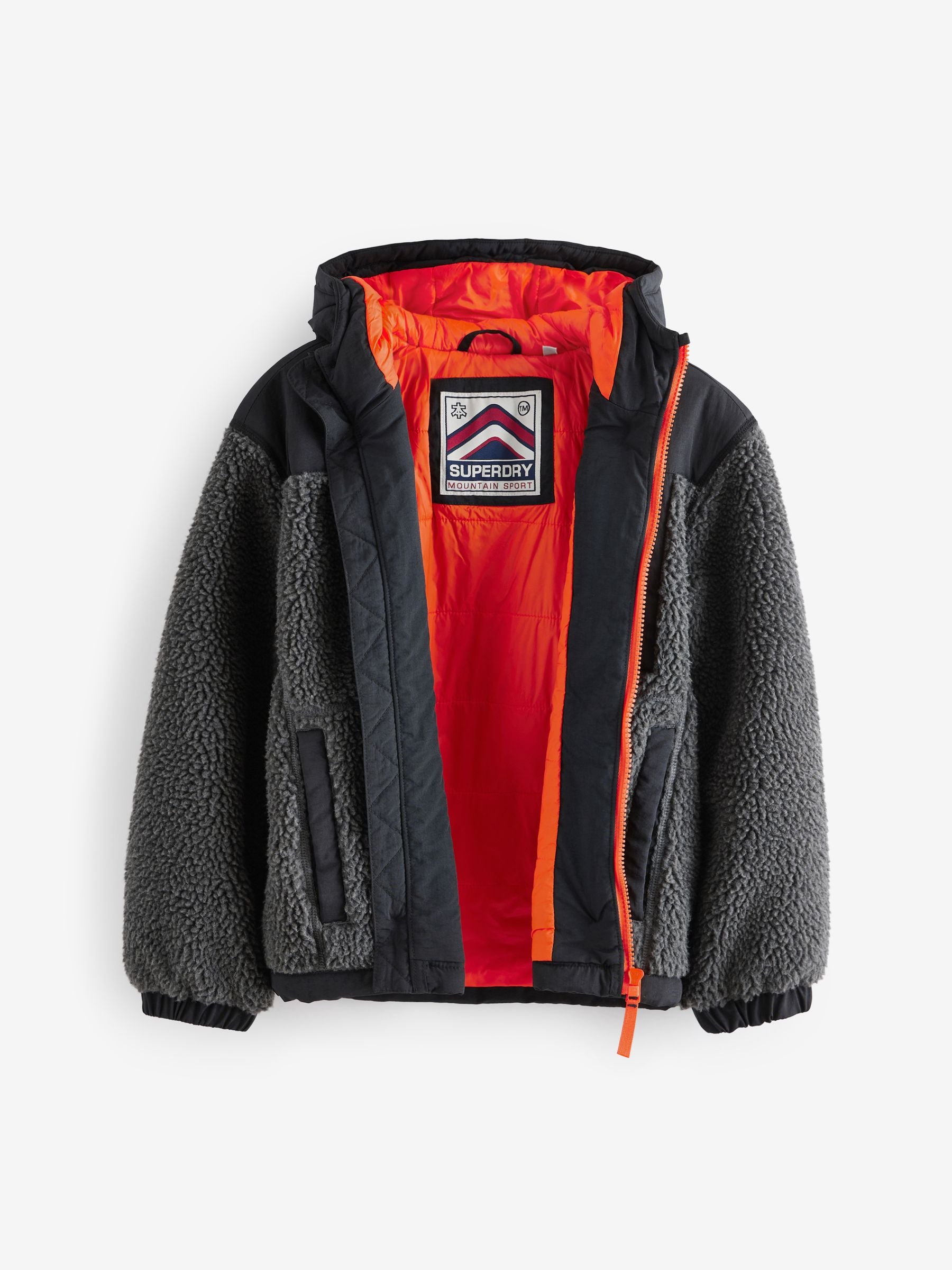 Dsiney Kidz - Superdry Black Borg Zip Through Jacket image 9