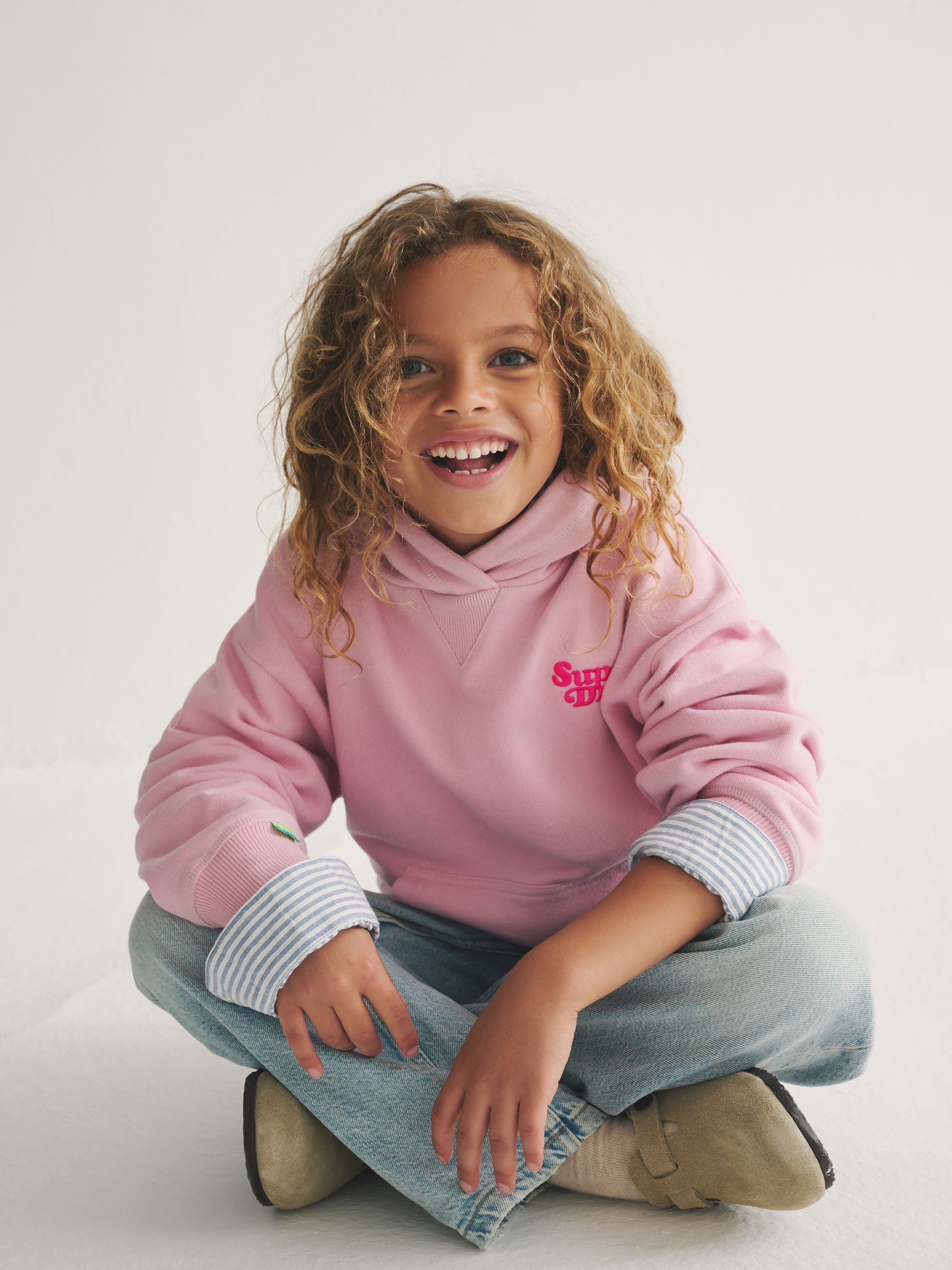 Dsiney Kidz - Superdry Pink Essentials Hoodie image 4