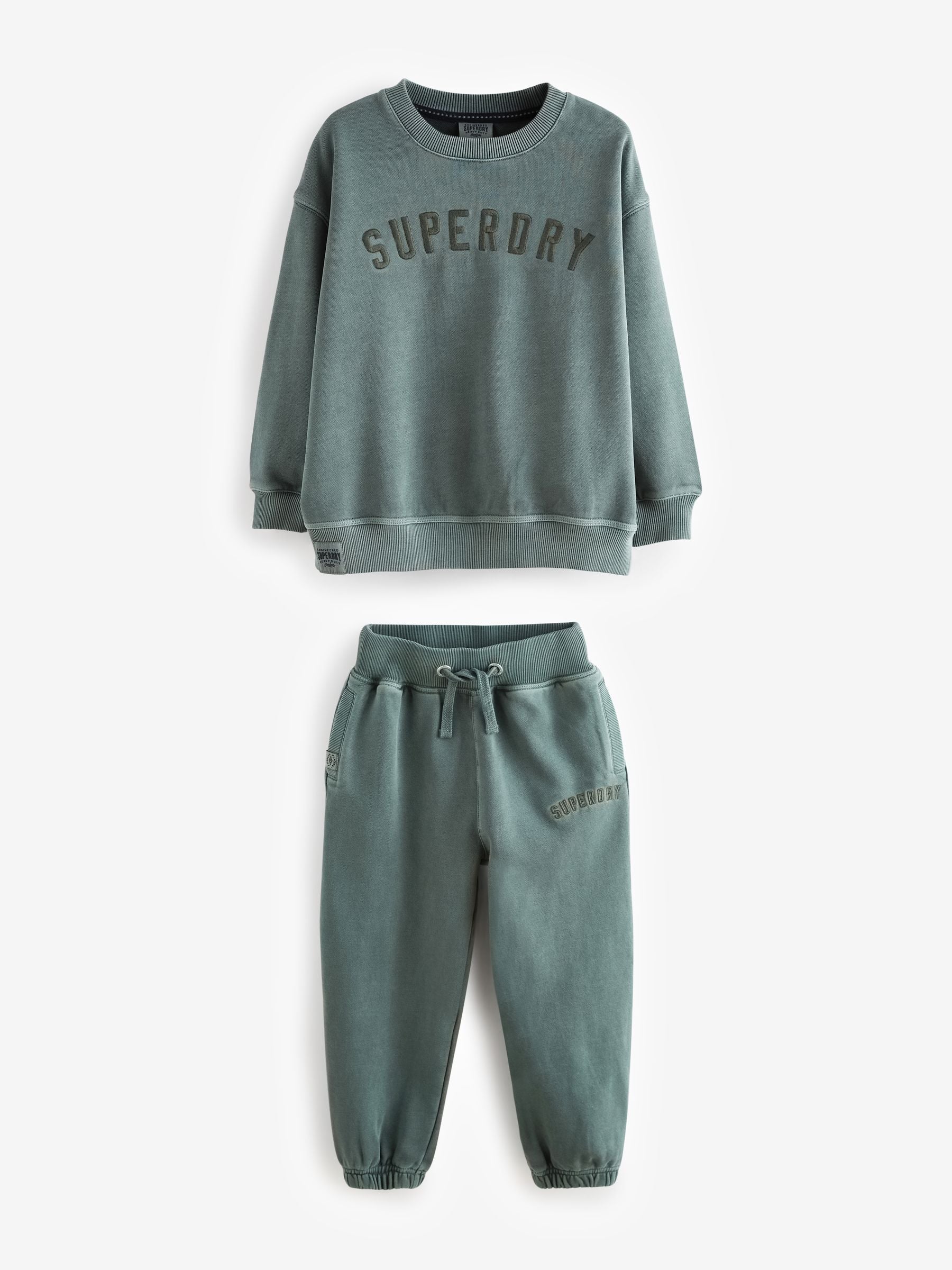Dsiney Kidz - Superdry Dark Green Sweat Top & Joggers Set image 6