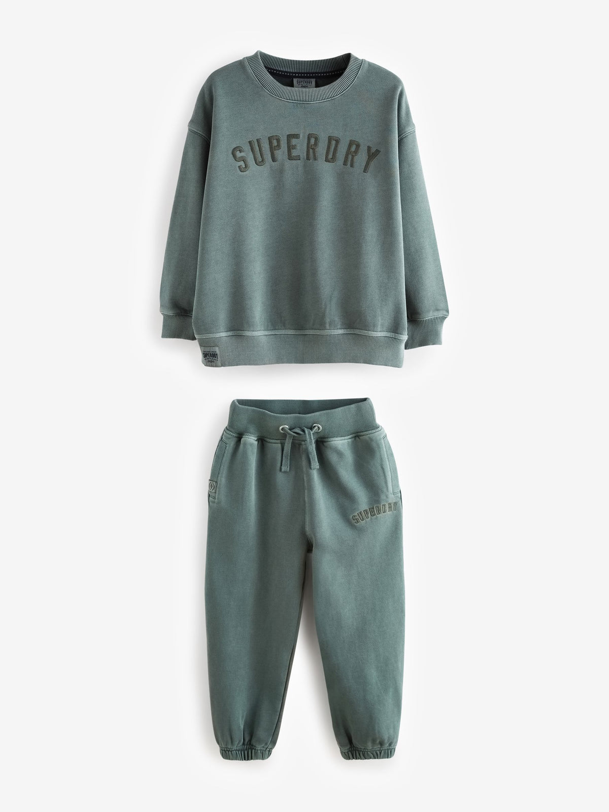 Dsiney Kidz - Superdry Dark Green Sweat Top & Joggers Set image 6