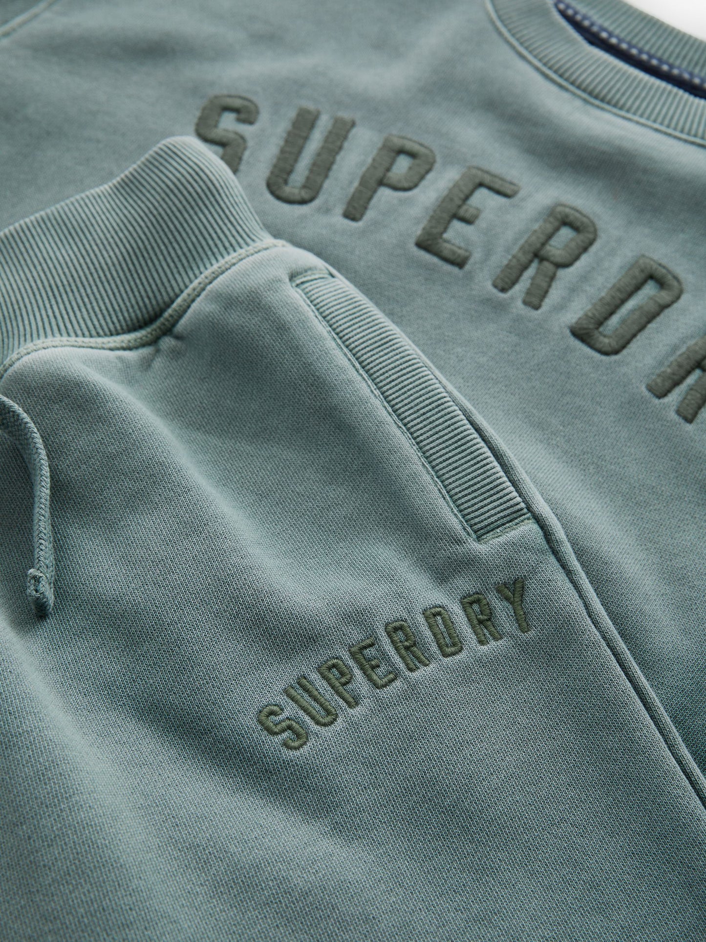 Dsiney Kidz - Superdry Dark Green Sweat Top & Joggers Set image 8