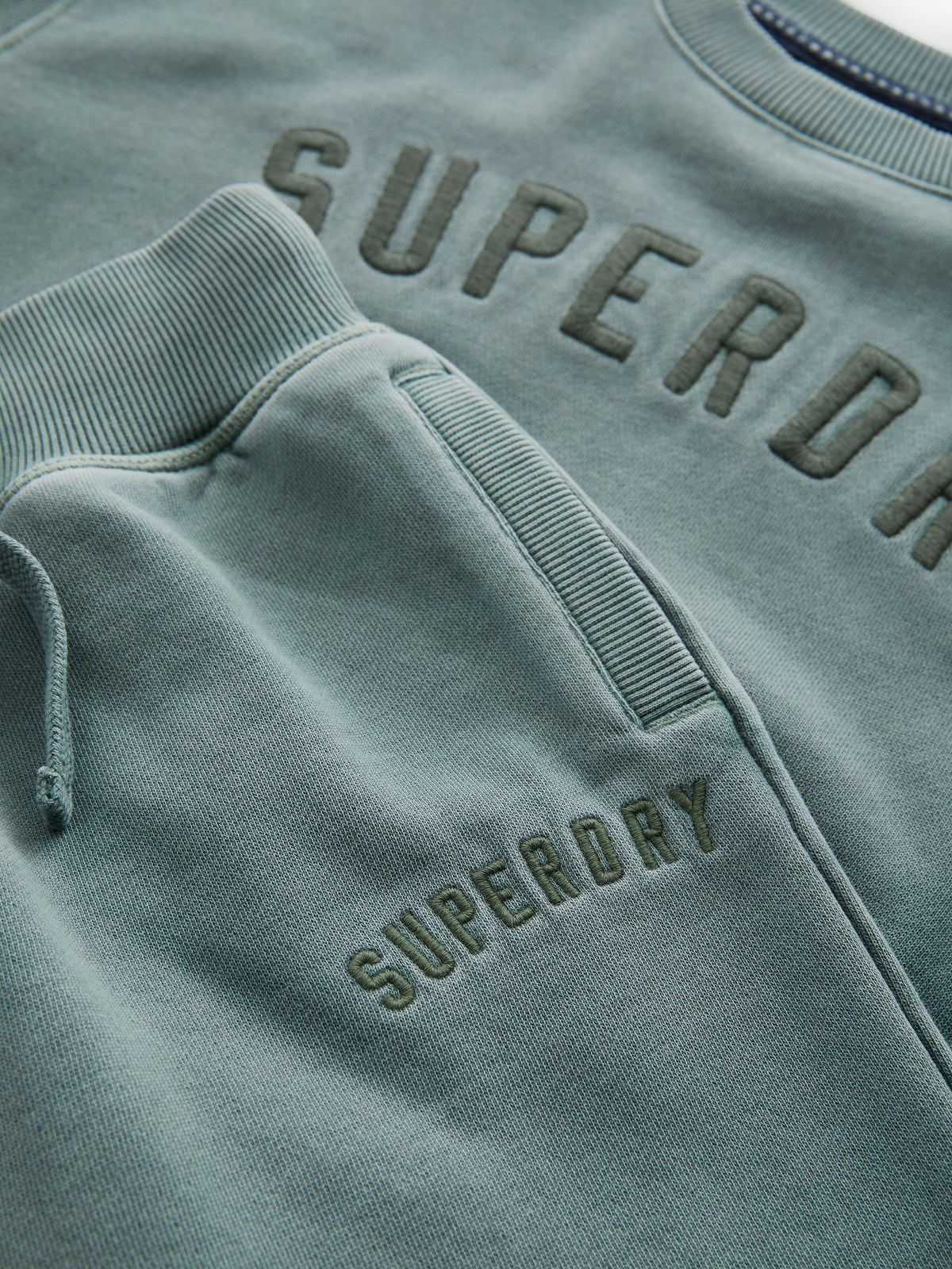 Dsiney Kidz - Superdry Dark Green Sweat Top & Joggers Set image 8