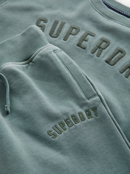 Dsiney Kidz - Superdry Dark Green Sweat Top & Joggers Set image 8