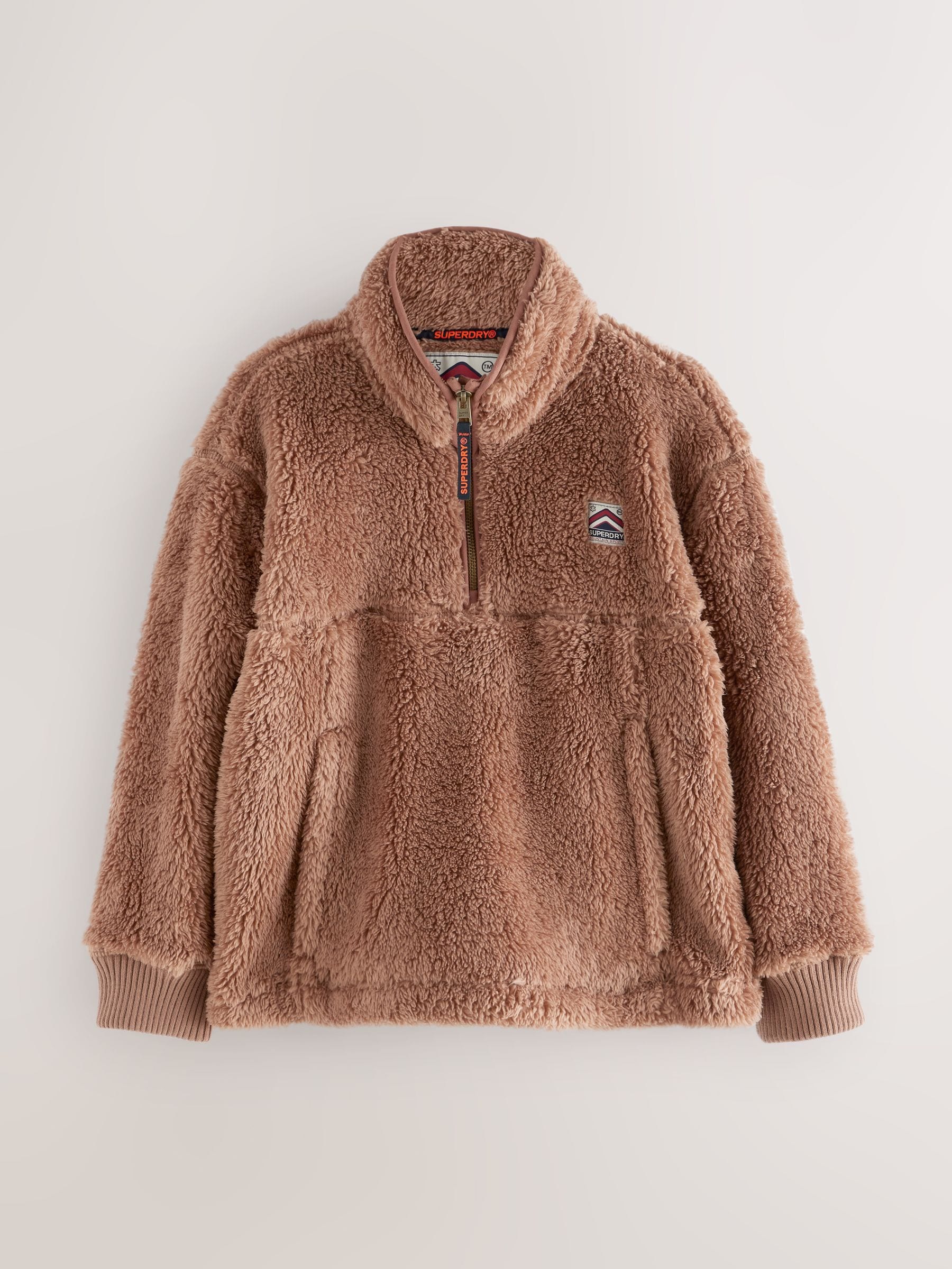Dsiney Kidz - Superdry Brown Quarter Zip Fleece image 1