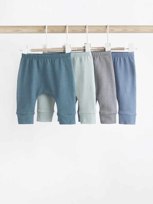 Teal Blue Baby Leggings 4 Pack (0mths-3yrs) image 1