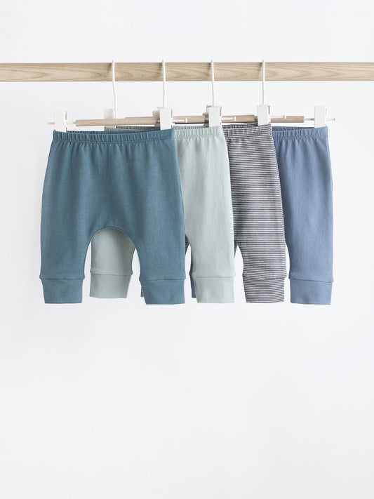 Teal Blue Baby Leggings 4 Pack (0mths-3yrs) image 1