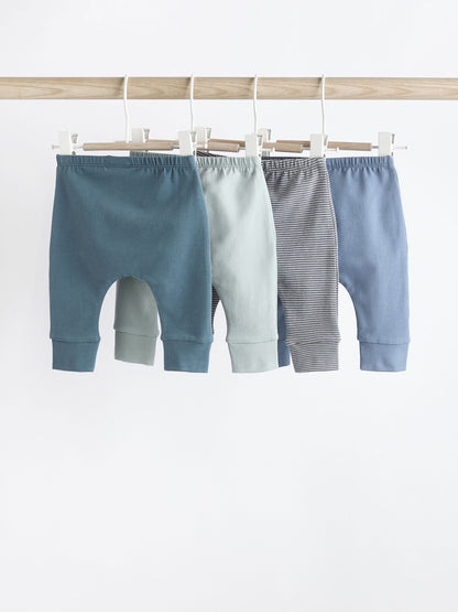 Teal Blue Baby Leggings 4 Pack (0mths-3yrs) image 2