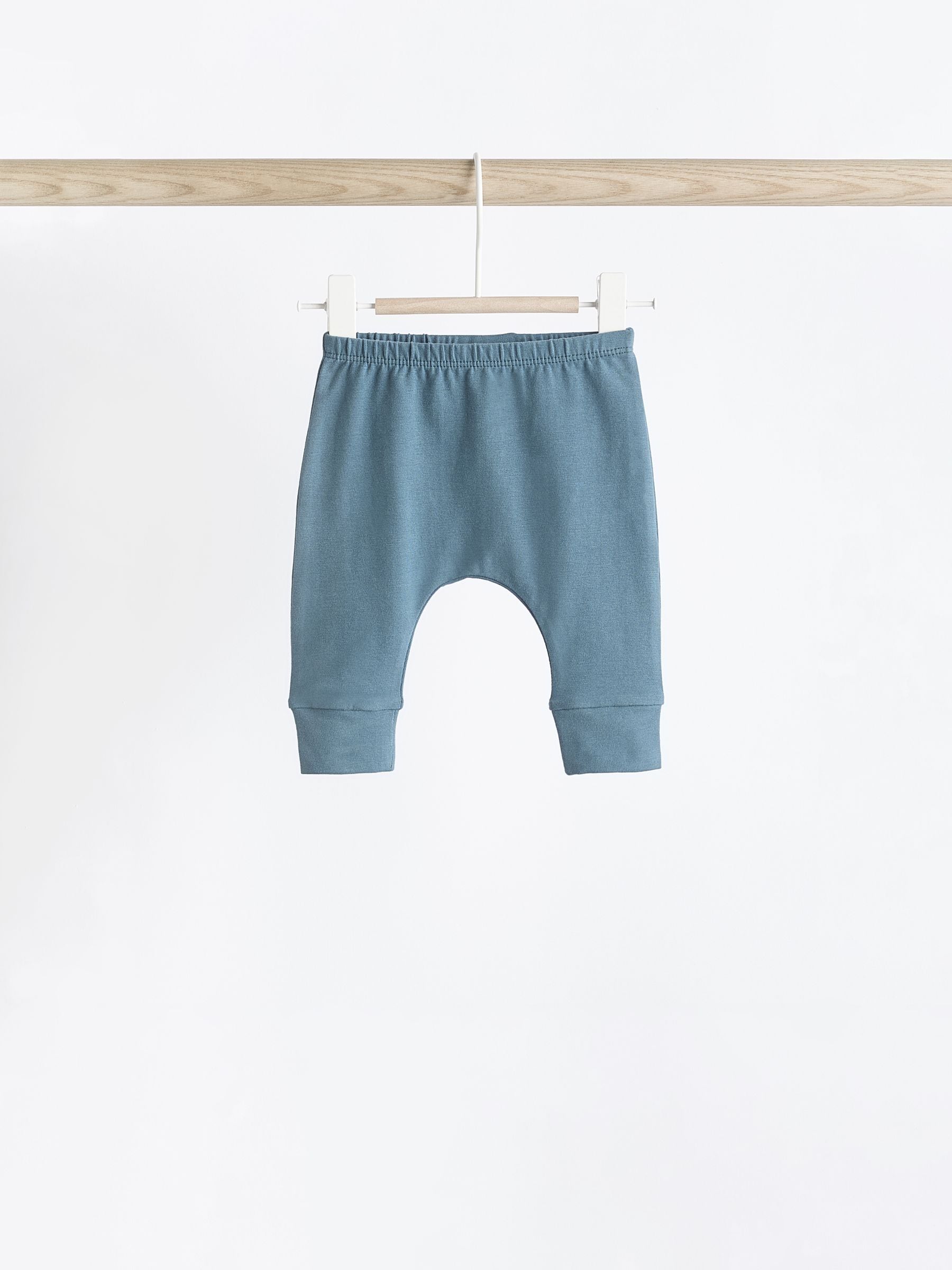 Teal Blue Baby Leggings 4 Pack (0mths-3yrs) image 3