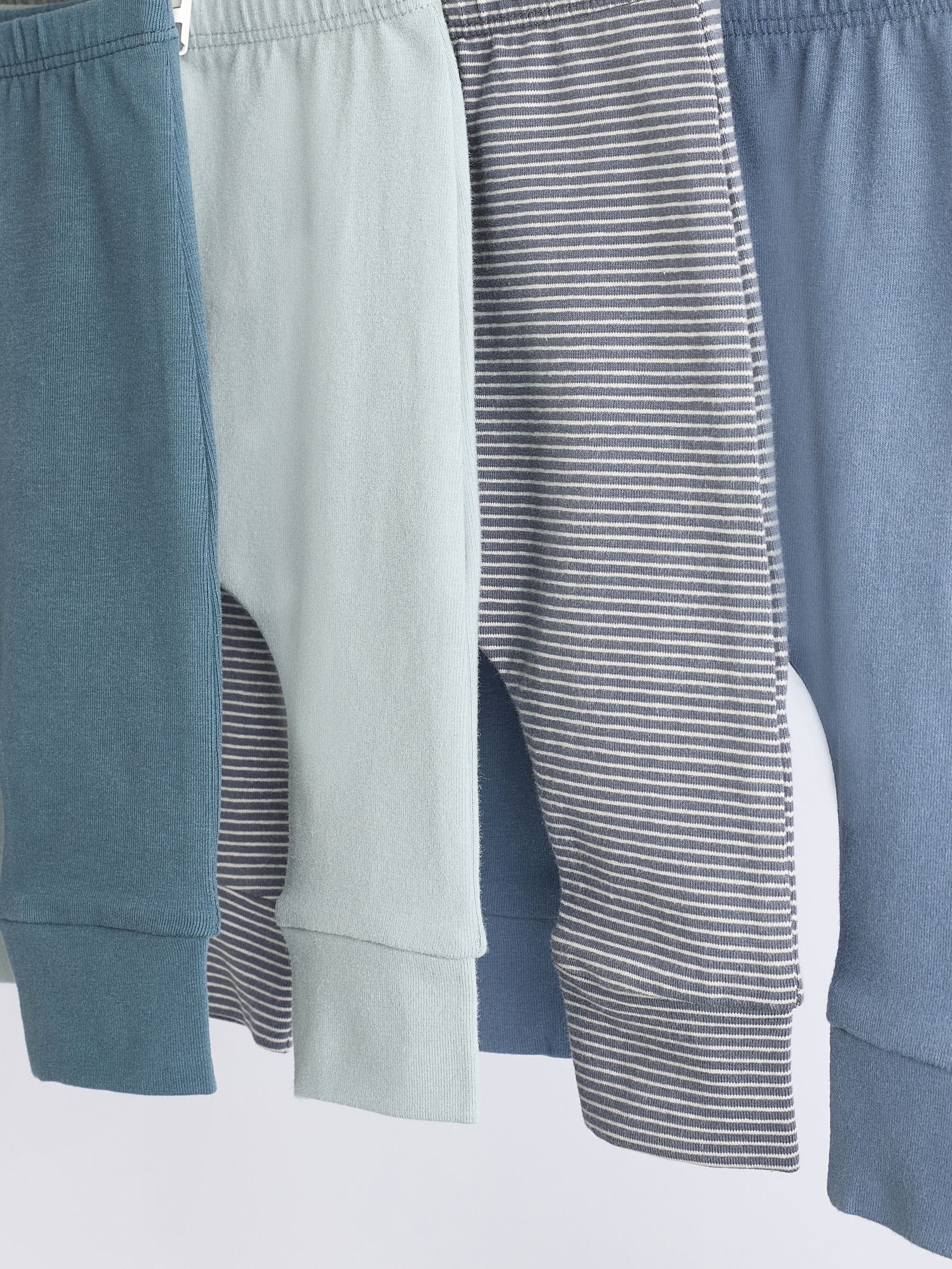 Teal Blue Baby Leggings 4 Pack (0mths-3yrs) image 8