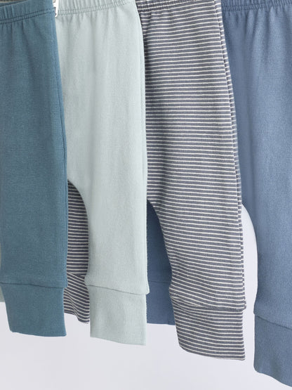 Teal Blue Baby Leggings 4 Pack (0mths-3yrs) image 8
