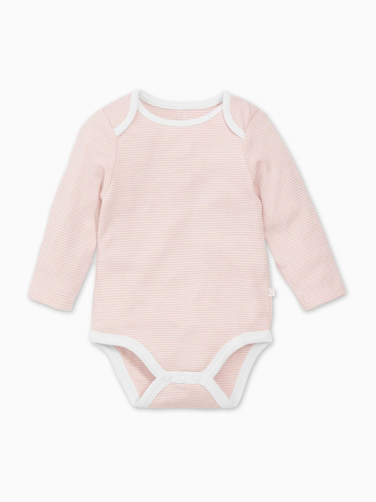 Dsiney Kidz - MORI Pink Stripe Long Sleeve Envelope Neckline Bodysuit image 3