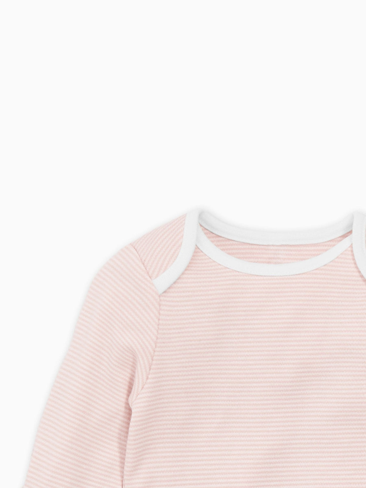 Dsiney Kidz - MORI Pink Stripe Long Sleeve Envelope Neckline Bodysuit image 4