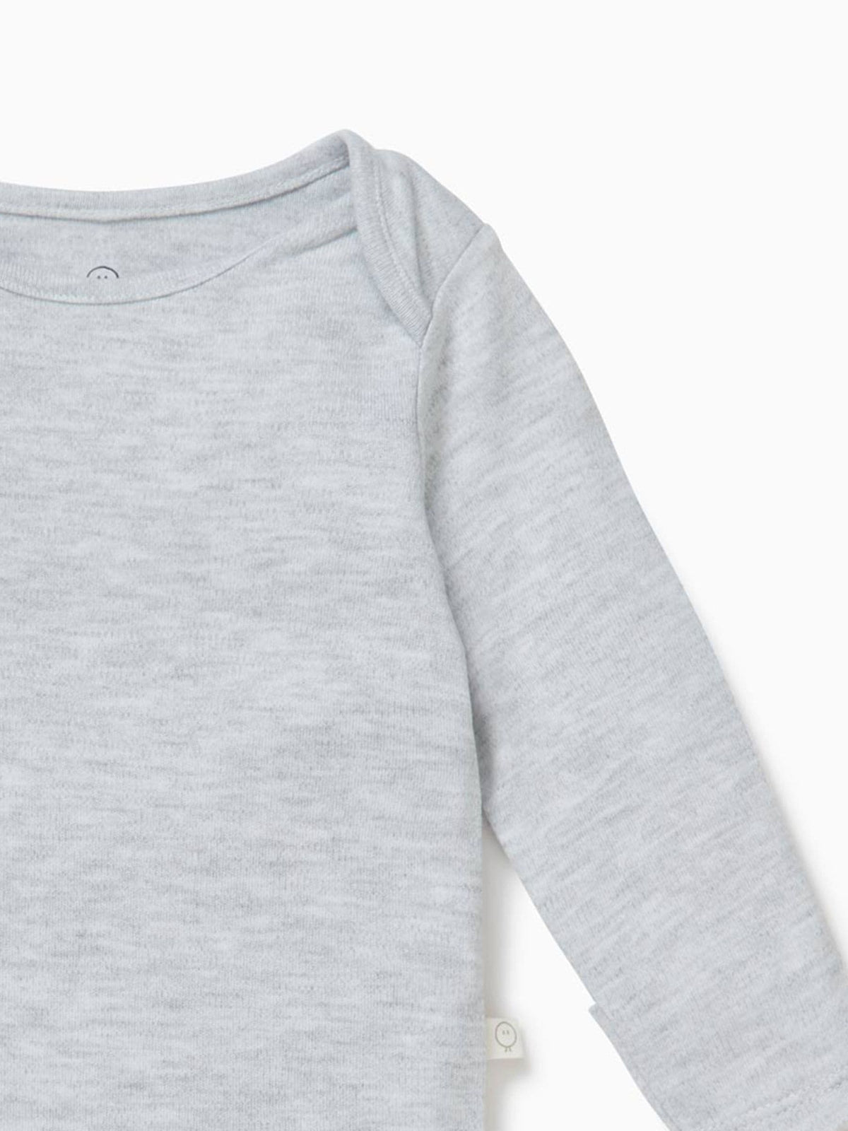 Dsiney Kidz - MORI Grey Long Sleeve Envelope Neckline Bodysuit image 3