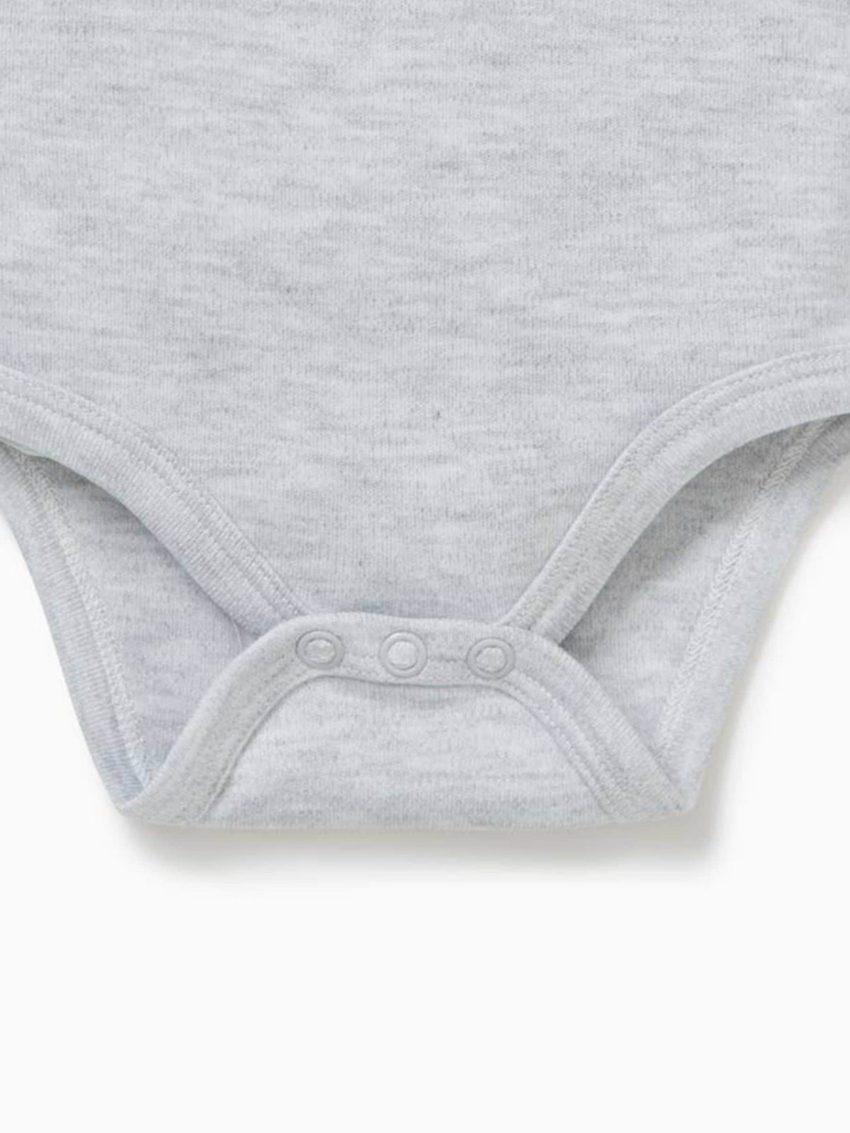 Dsiney Kidz - MORI Grey Long Sleeve Envelope Neckline Bodysuit image 4