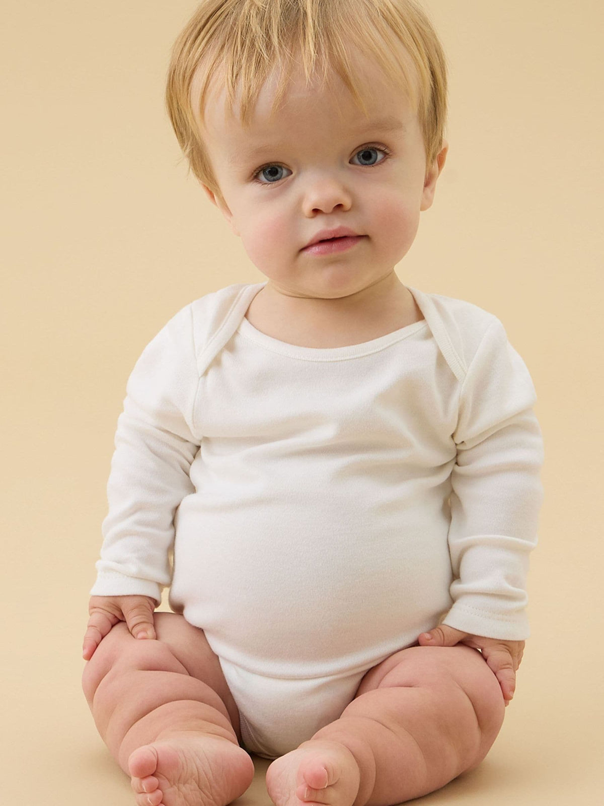 Dsiney Kidz - MORI White Long Sleeve Envelope Neckline Bodysuit image 1